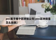 poc属于哪个区块链公司[poc区块链是怎么回事]